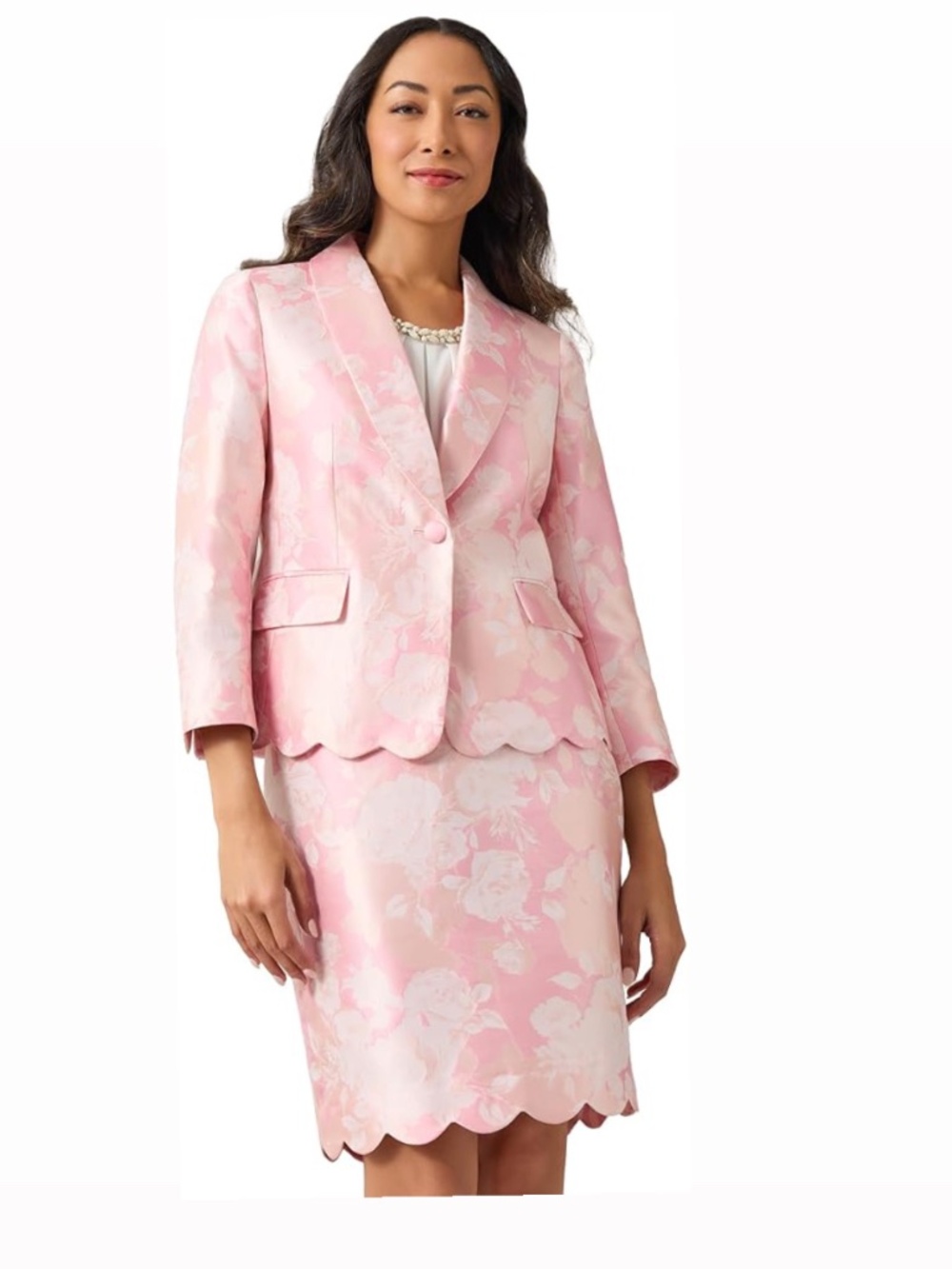 2 pieces  Kasper Petite 4 Pink Floral Skirt Suit Set NWT | Fits Regular Small